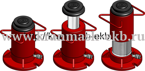 Домкраты грузовые с фиксирующей гайкой ДГ100П100Г