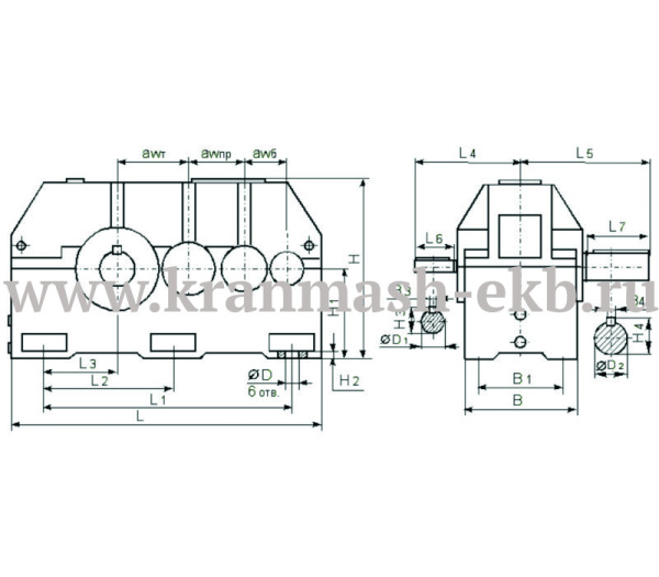 Редуктор 1Ц3У 355